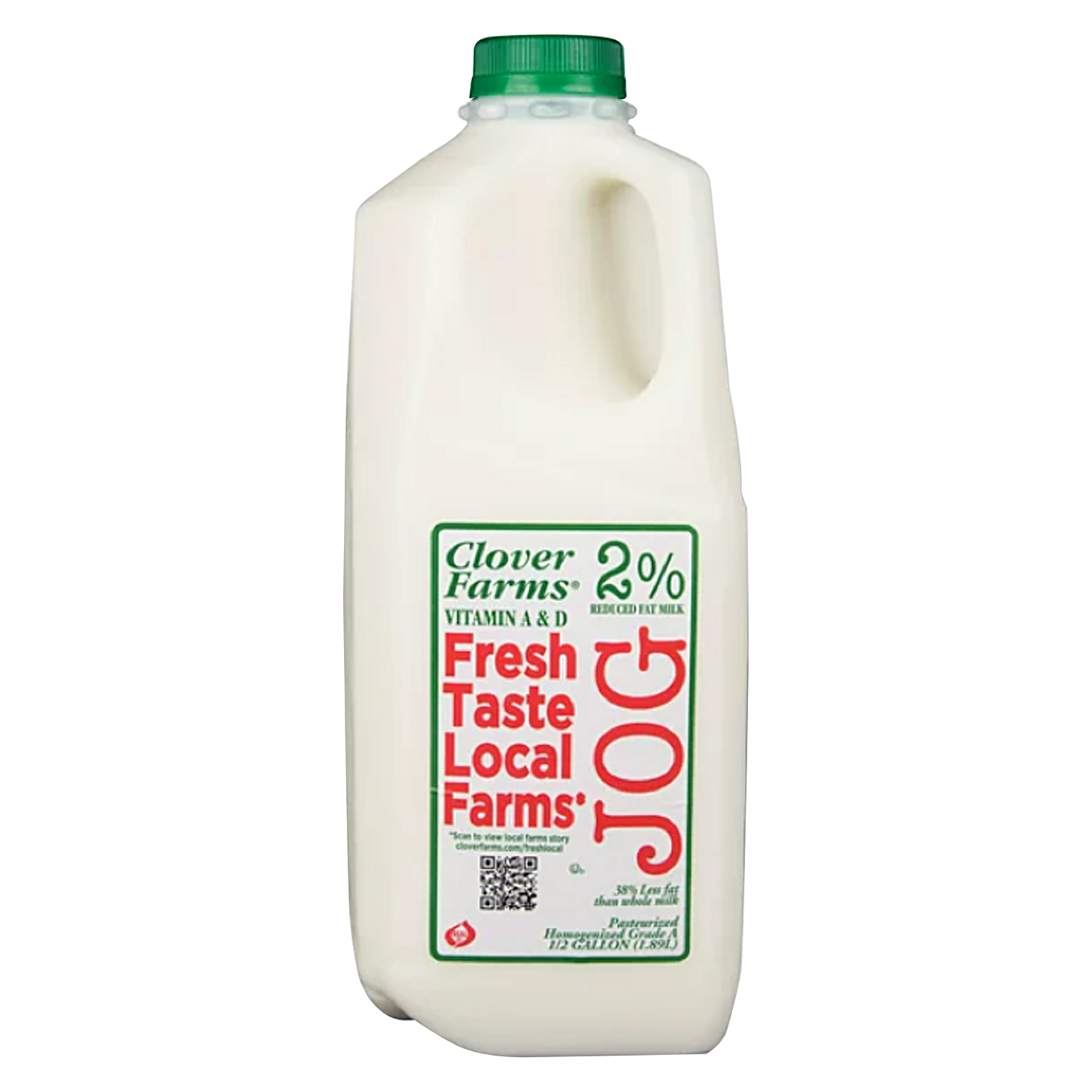 Clover Farms 2% Reduced Fat Milk - 1/2 Gallon