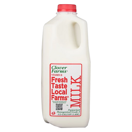 Clover Farms Whole Vitamin D Milk - 1/2 Gallon