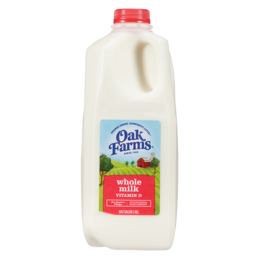 Oak Farms Whole Vitamin D Milk - 1/2 Gallon