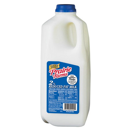 Prairie Farms 2% Reduced Fat Milk - 1/2 Gallon